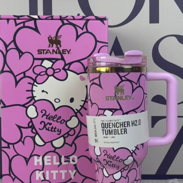 Stanley x Hello Kitty | The FlowState™ Quencher H2.0 Tumbler – 40 oz | Love Shack Fancy Edition