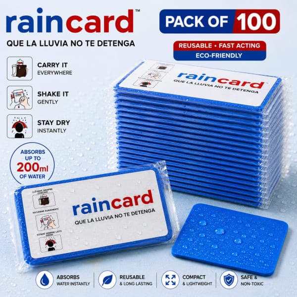 Rain Card – Instant Emergency Rain Towel