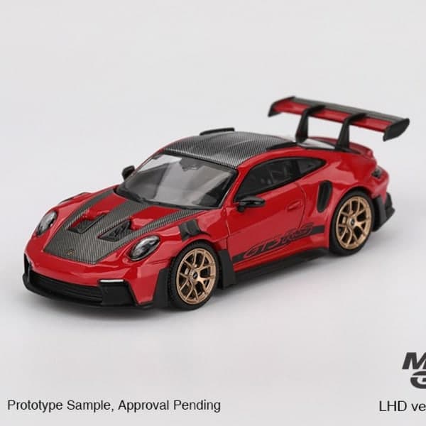 MINI GT Porsche 911 (992) GT3 RS Weissach Package – Guards Red 1:64 Scale Diecast Model Car