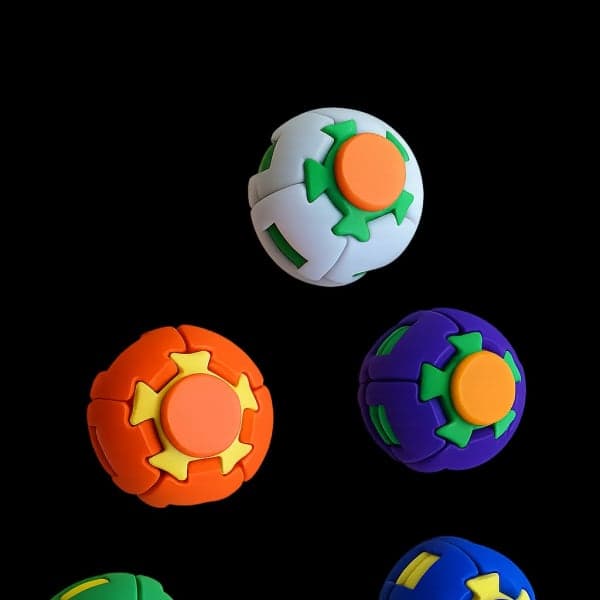 Press-to-Spin Mechanical Fidget Ball